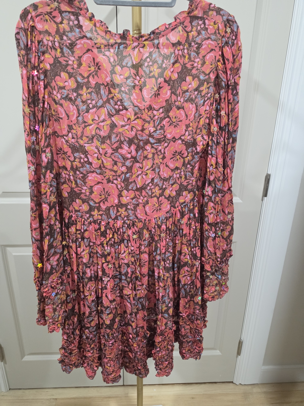 NWOT Free People Bali Sweet Blooms Mini Dress XS - Picture 13 of 13